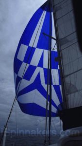 Spinnaker symétrique de 148 m2 sur catamaran Catana 471